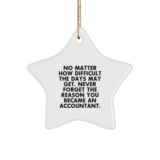 Funny Accountant Gifts from Coworkers - Inspirational Star Ornament for Accountants, Christmas Unique Gifts for Men, Women, Friends - Image 1