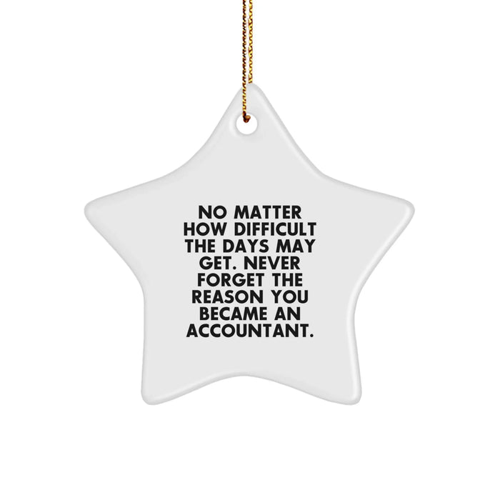 Funny Accountant Gifts from Coworkers - Inspirational Star Ornament for Accountants, Christmas Unique Gifts for Men, Women, Friends - Image 1
