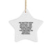 Aircraft Mechanic Inspirational Motivational Christmas Star Ornament Gifts from Friends, Family, Coworkers to Men, Women, Colleagues - Never Forget Your Reason - White Star Shaped - Image 1