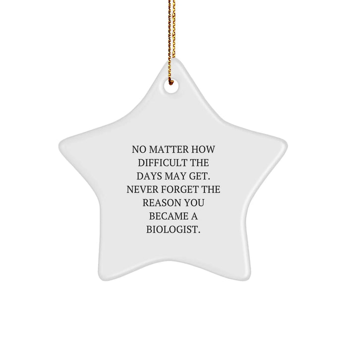 Funny Inspirational Gifts for Biologist Friends from Family - Star Ornament Christmas Unique Presents - Image 1