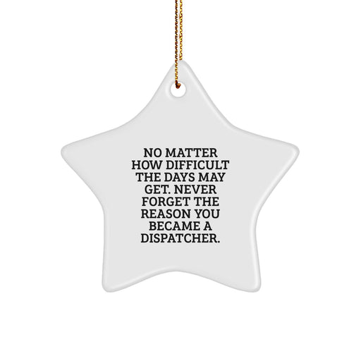 Funny Dispatcher Gifts from Men - Inspirational Star Ornament for Christmas Unique Gifts for Dispatcher Friends - Image 1