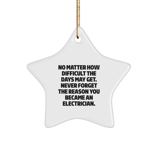 Funny Electrician Star Ornament Gifts from Men to Electrician Coworkers for Christmas Unique Decorations - Image 1