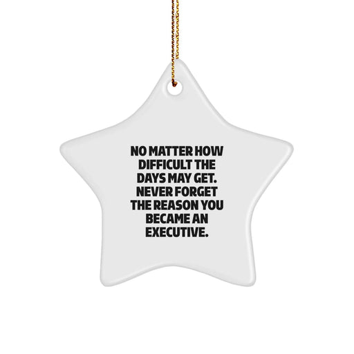 Executive Star Ornament Gifts from Friends and Family for Christmas Inspirational Reminders Never Forget Your Reason - Image 1