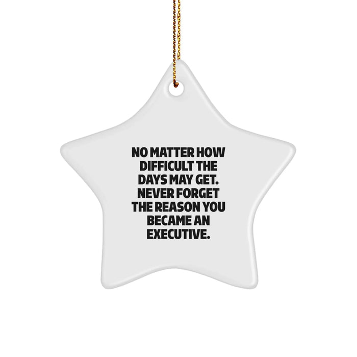 Executive Star Ornament Gifts from Friends and Family for Christmas Inspirational Reminders Never Forget Your Reason - Image 1