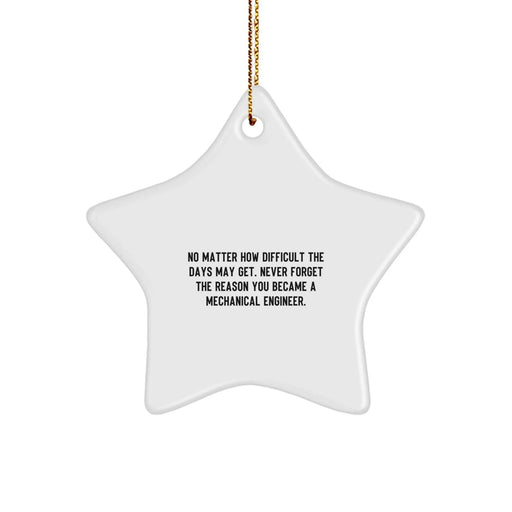 Funny Mechanical Engineer Gifts for Him - Inspirational Star Ornament for Christmas, Unique Mechanical Engineer Decorations from Friends or Family - Image 1