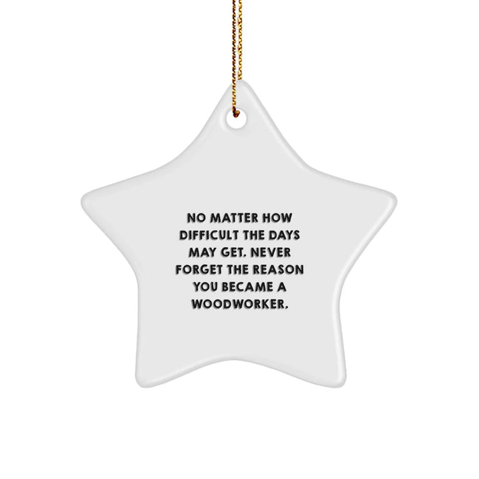 Funny Inspirational Gifts for Woodworkers - Star Ornament from Family to Family - Image 1