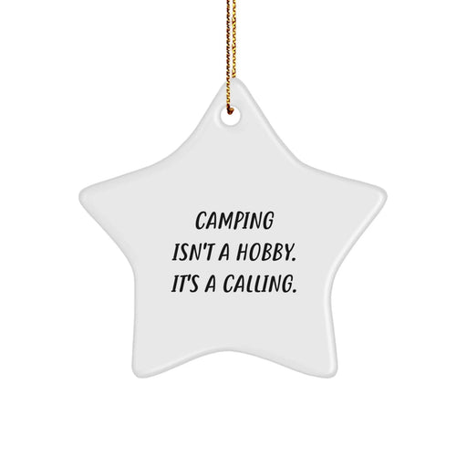 Camping Enthusiasts Gifts from Friends for Christmas Star Ornament - Image 1