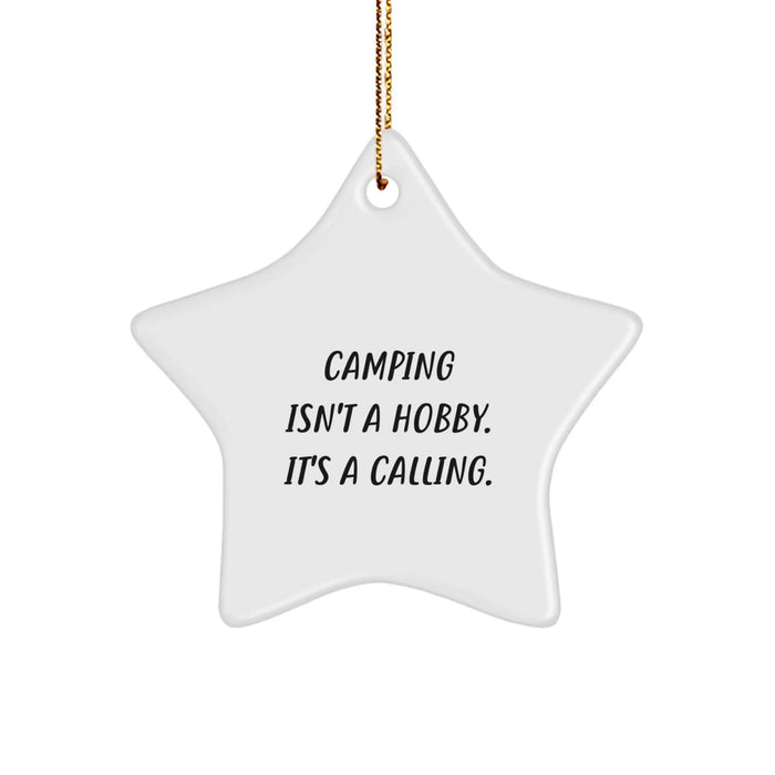 Camping Enthusiasts Gifts from Friends for Christmas Star Ornament - Image 1