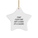 Funny Stamp Collecting Gifts from Men to Friends for Christmas, Star Ornament Inspired by 'Stamp Collecting Isn't A Hobby. It's A Calling.', Unique - Image 1