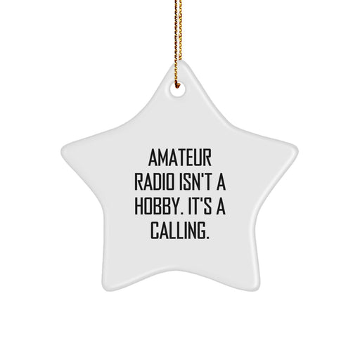 Amateur Radio Christmas Star Ornament Gifts from Family Friends for Men Women - Image 1