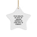 Funny Analyst Gifts for Men - Star Ornament with I'm An Analyst, Sarcasm Level Depends on Your Stupidity - White Star Shaped Decor for Christmas - Image 1