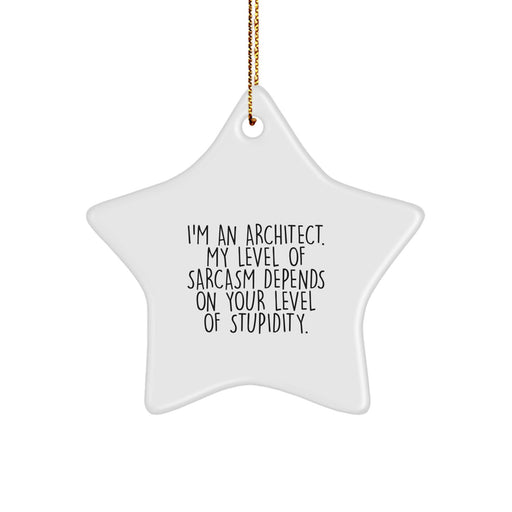 Funny Architect Star Ornament Gifts for Men from Friends and Family - Image 1