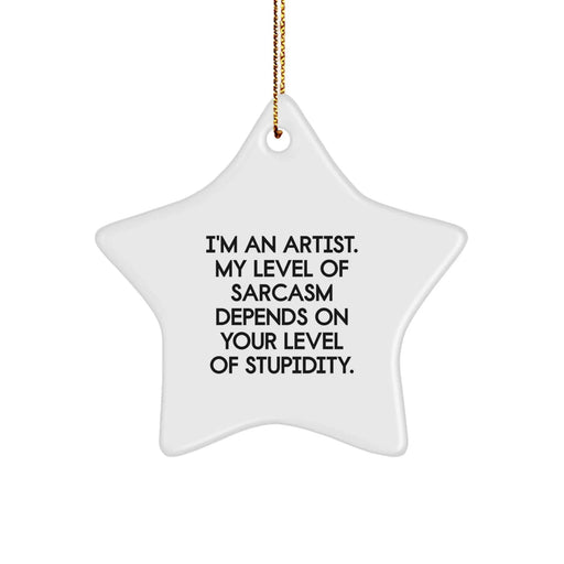 Funny Artist Star Ornament, Gifts from Family, Inspirational Christmas Memorable Present for Artist Friends - Image 1