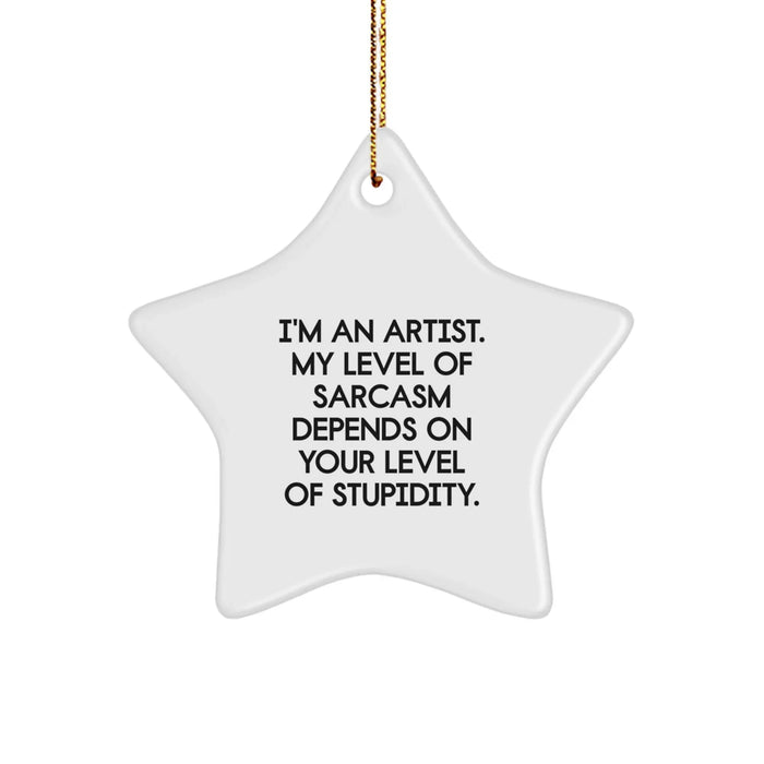 Funny Artist Star Ornament, Gifts from Family, Inspirational Christmas Memorable Present for Artist Friends - Image 1