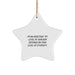 Funny Assistant Star Ornament, Gifts from Men to Assistants for Christmas Unique Gifts, Star-Shaped White Decoration with Sarcasm Quote - Image 1
