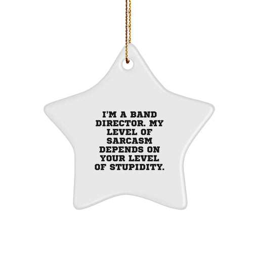 Funny Band Director Gifts from Men, Star Ornament for Band Director Christmas Unique Gifts, Inspirational Quote Decor - Image 1