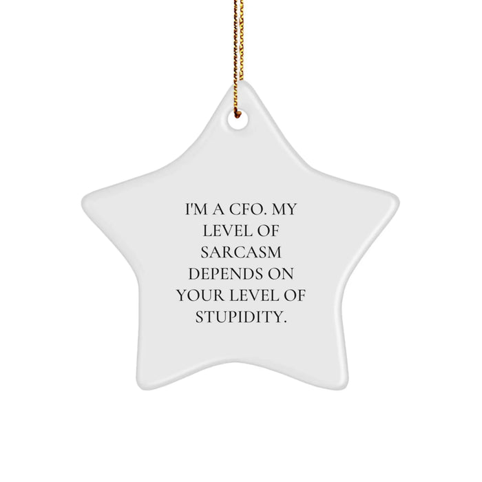 Funny CFO Gifts for Men - I'm A CFO - Star Ornament Christmas Unique Gifts from Friends to Family - Image 1