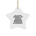Civil Engineer Star Ornament Funny Gift for Him from Men, Unique Christmas Decorations with Sarcasm Quote - Image 1