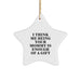 Funny Mommy Gifts from Family Star Ornament I Think Me Being Your Mommy Is Enough Of A Gift, Unique Christmas Decor Gift for Mommy, Mommy Star Ornament, Mommy's Gift from Family - Image 1