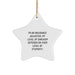 Funny Insurance Adjuster Gifts for Friends, Coworkers, Family - 'I'm An Insurance Adjuster, My Level Of Sarcasm Depends On Your Level Of Stupidity' Star Ornament - Image 1