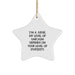 Funny Judge Gifts for Men from Friends, 'I'm a Judge, My Level of Sarcasm Depends on Your Level of Stupidity' Star Ornament - Image 1