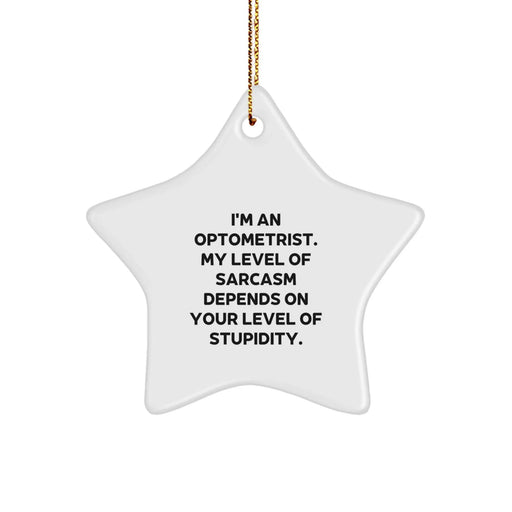 Funny Optometrist Gifts from Friends or Family - Star Ornament for Christmas Unique Gift Ideas for Men or Women - Image 1