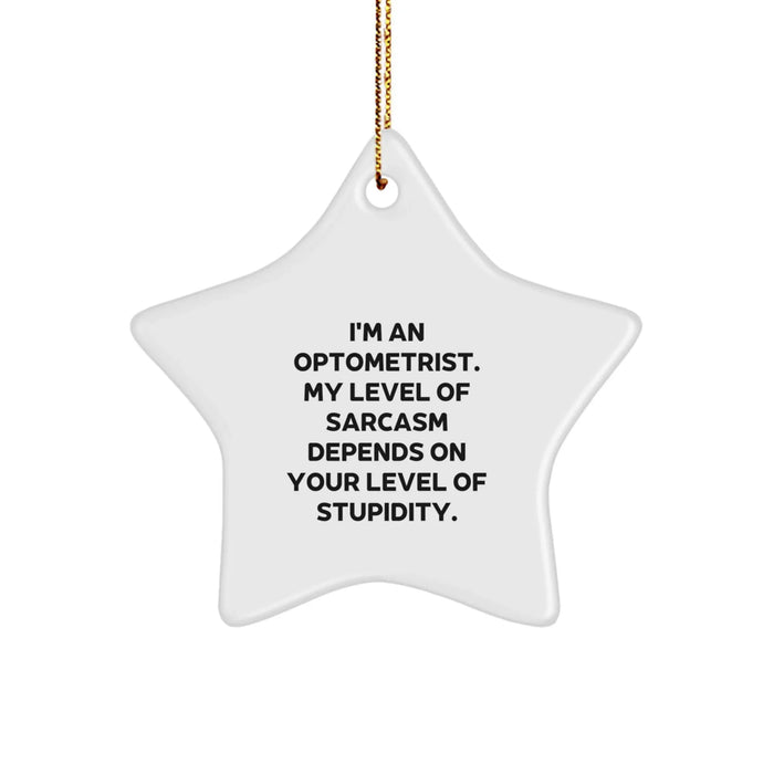 Funny Optometrist Gifts from Friends or Family - Star Ornament for Christmas Unique Gift Ideas for Men or Women - Image 1