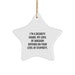 Funny Security Guard Star Ornament Gifts from Friends and Family for Men and Women, Christmas Unique Presents, I'm A Security Guard My Level Of Sarcasm Depends On Your Level Of Stupidity Star Shape - Image 1