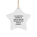 Funny Substitute Teacher Gifts from Friends and Family, 'I'm A Substitute Teacher. My Level Of Sarcasm Depends On Your Level Of Stupidity.' Star Ornament for Christmas Unique Gifts - Image 1