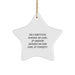 Funny Substitute Teacher Gifts for Men Friends Family Christmas Unique Star Ornament with Sarcasm Quote Gifts from Men to Family - Image 1