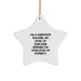 Funny Substitute Teacher Gifts from Men to Women Friends Coworkers, Star Ornament for Christmas Unique Gifts for Substitute Teacher, Inspirational Quote, Sarcasm, Humor - Image 1