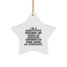 Funny Substitute Teacher Gifts, Sassy Star Ornament for Christmas, From Men to Coworkers, 'I'm A Substitute Teacher. My Level Of Sarcasm Depends On Your Level Of Stupidity.' - Image 1