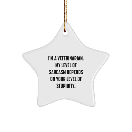 Funny Veterinarian Star Ornament Gifts from Family Friends Men Women, Unique Christmas Unique Gifts for Veterinarian Men Women Friends, Sarcastic Veterinarian Star Decoration - Image 1