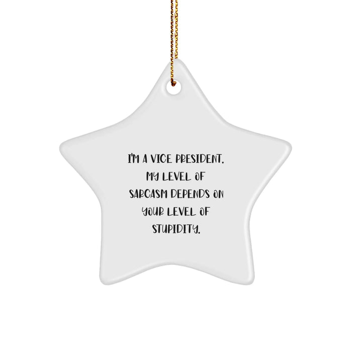 Funny Vice President Gifts for Men, sarcastic Star Ornament, I'm a VP - Gifts from Friends - Image 1