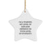 Funny Warden Gifts, Sarcasm Level Star Ornament for Warden Friends and Family, Christmas Unique Gifts from Men for Men, Women for Women - Image 1
