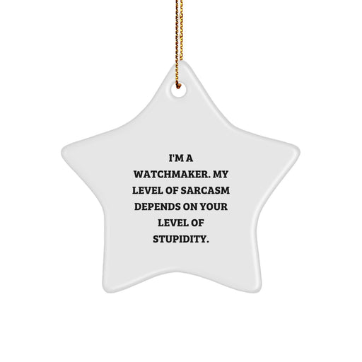 Funny Watchmaker Gifts from Friends for Christmas Star Ornament - Image 1