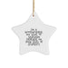 Funny Woodworker Star Ornament Gifts from Friends, Perfect for Christmas, with Sarcasm Quote, Gifts for Woodworker Men Women Family - Image 1