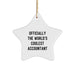 Funny Accountant Gifts from Men to Friends, Christmas Unique Star Ornaments for Accountants, World's Coolest Accountant Star - Image 1