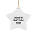Funny Actuary Gifts, Officially The World's Coolest Actuary Star Ornament, Christmas Unique Gifts from Friends to Actuary - Image 1