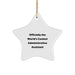 Funny Administrative Assistant Christmas Unique Gifts - Officially The World's Coolest Star Ornament, Perfect for Coworkers and Friends - Image 1