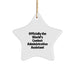 Funny Administrative Assistant Gifts from Friends for Christmas Star Ornament - 'Officially The World's Coolest Administrative Assistant' Quote Decor - Image 1