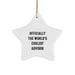 Funny Advisor Gifts for Men - Officially The World's Coolest Advisor Star Ornament, Christmas Unique Gifts from Friends, Coworkers, Family - Image 1