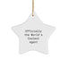 Funny Agent Star Ornament, Gifts from Men to Agent Friends for Christmas Unique Gifts, Officially The World's Coolest Agent - Image 1