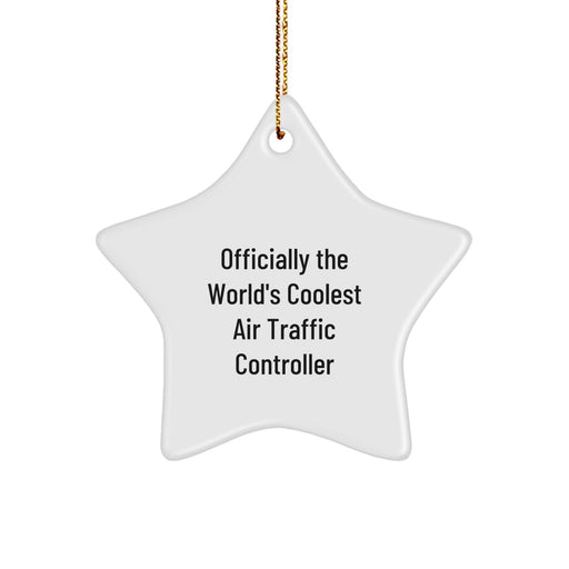 Funny Air Traffic Controller Star Ornament Gifts from Santa for Happy Kids Men Women Friends Coworkers Family Christmas Unique Presents - Image 1