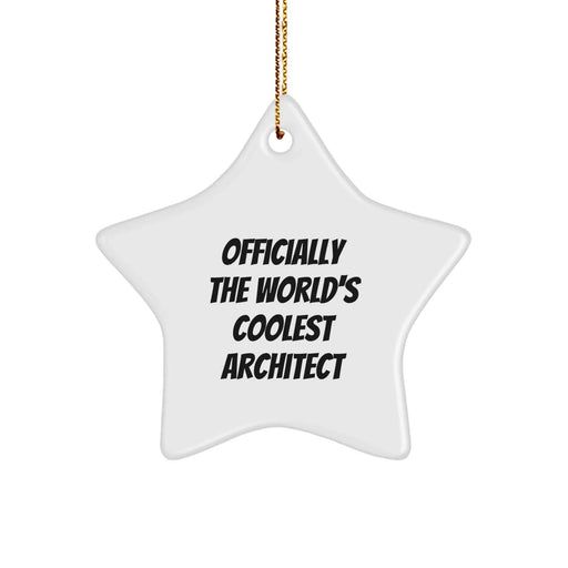 Architect Star Ornament Funny Quote Gifts from Men to Friends or Family for Christmas Unique Decorations - Image 1