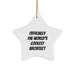 Architect Star Ornament Funny Quote Gifts from Men to Friends or Family for Christmas Unique Decorations - Image 1