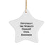 Civil Engineer Gifts from Friends - 'Officially The World's Coolest Civil Engineer' Funny Star Ornament for Christmas Unique Decorations - Image 1