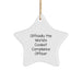 Compliance Officer Gifts Unique Star Ornament 'Officially The World's Coolest Compliance Officer' by Friends, Compliance Officer Star Ornament for Men, Women or Coworkers at Christmas - Image 1