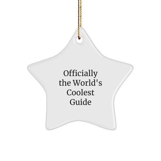 Funny Christmas Unique Gifts from Friends - Guide Star Ornament, Officially The World's Coolest Guide - Unique Star Shaped Decorations for Guide Lovers - Image 1