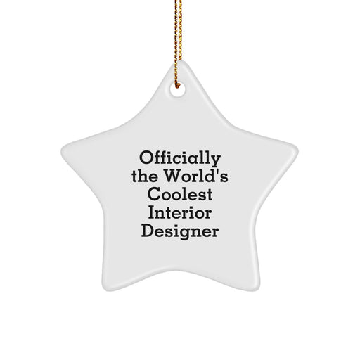 Funny Interior Designer Gifts, Officially the World's Coolest Star Ornament, Gifts from Friends for Interior Designer Christmas Unique Decorations - Image 1